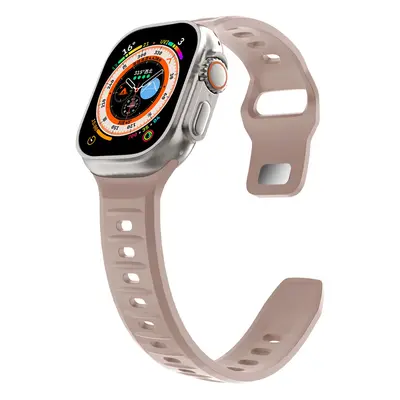 Silikonový vroubkovaný řemínek pro Apple Watch 42/44/45/46/49mm Barevná varianta: Starorůžový