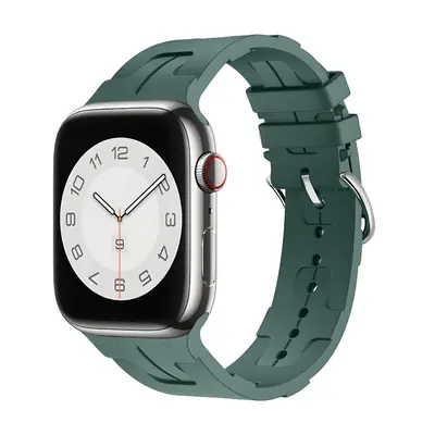 Silikonový řemínek se vzorkem pro Apple Watch 42/44/45/46/49mm Barva náramku: Zelená