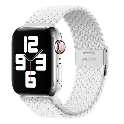 Pletený řemínek pro Apple Watch 38/40/41/42(S10)mm Barevná varianta: Bílo-šedý