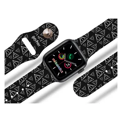 Apple watch řemínek Harry Potter - Relikvie smrti Rozměr: 42/44/45/49mm, barva pásku: černá