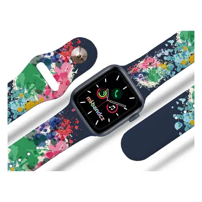 Mi-band.cz Apple watch řemínek Jelen v abstrakci Barva: Modrá, Rozměr: 38/40/41mm MIBANDCZX02857