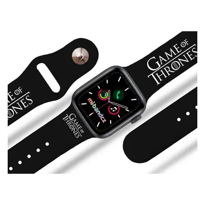 Game of Thrones Apple watch řemínek GOT - Logo Rozměr: 42/44/45/49mm, barva pásku: černá