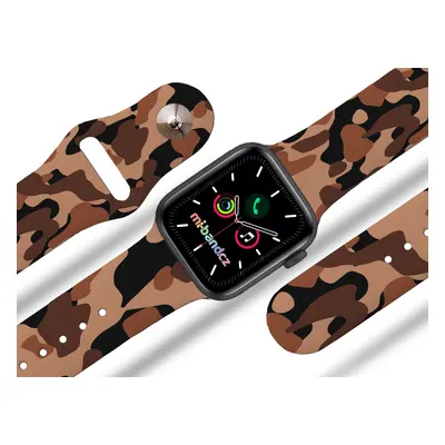 Mi-band.cz Apple watch řemínek Maskáč hnědý Rozměr: 42/44/45/49mm, barva pásku: černá