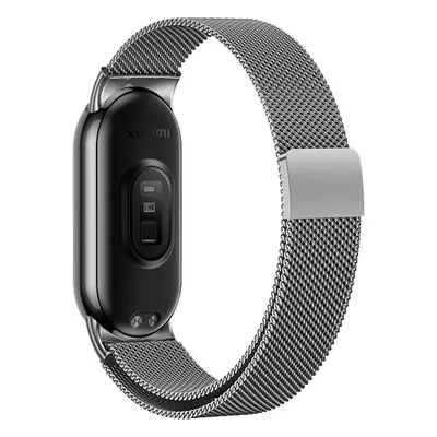 Milánský tah magnetické zapínání Mi band 8/9 Barva: Šedá, Pro Přístroj: Xiaomi Mi Band 8/9