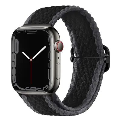 Pletený řemínek se sponou pro Apple Watch 38/40/41/42(S10)mm Barevná varianta: Černo-Šedý