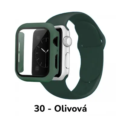 BPE Set 3v1 pro Apple Watch Velikost: 41mm, Barevná varianta: 30 - Olivová, Velikost řemínku: M/