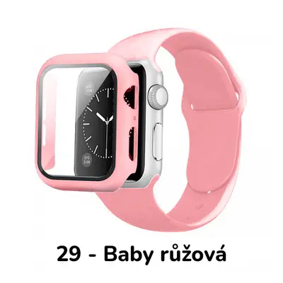 BPE Set 3v1 pro Apple Watch Velikost: 44mm, Barevná varianta: 29 - Baby růžová, Velikost řemínku