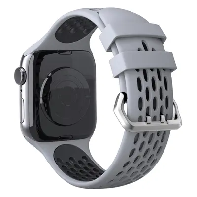 Perforovaný řemínek s dvojitým zapínáním pro Apple Watch 42/44/45/46/49mm Barevná varianta: Šedo