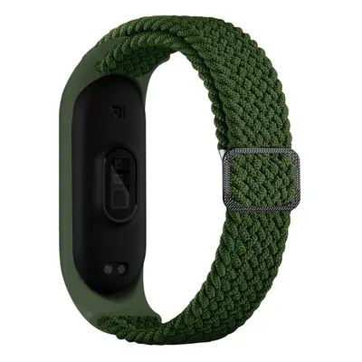 Pletený náhradní náramek Mi Band 3/4/5/6/7 Barva: armádně zelená, Pro Přístroj: Xiaomi Mi band 3