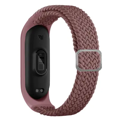 Pletený náhradní náramek Mi Band 3/4/5/6/7 Barva: Švestková, Pro Přístroj: Xiaomi Mi band 3/4/5/