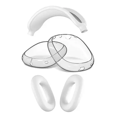 Silikonový průhledný set 3v1 pro Airpods Max Barva: Bílá