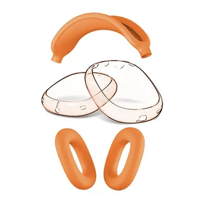 Silikonový průhledný set 3v1 pro Airpods Max Barva: Oranžová