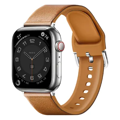 Řemínek z umělé kůže pro Apple Watch 42/44/45/46/49mm Barva: hnědá