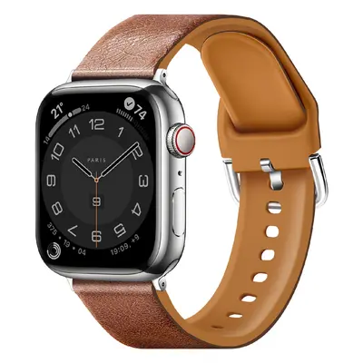 Řemínek z umělé kůže pro Apple Watch 42/44/45/46/49mm Barva: Karamelová