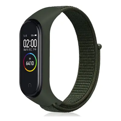 Náhradní náramek Mi band 3/4/5/6/7 SportNylon Barva: Khaki Zelená, Pro Přístroj: Xiaomi Mi band 