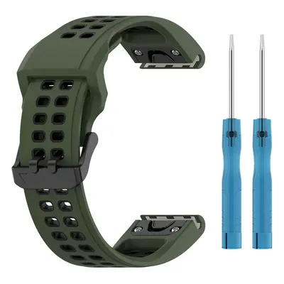 QuickFit perforovaný řemínek s přezkou 20mm Barevná varianta: Khaki-černý