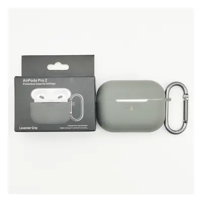 Jednobarevný obal s karabinou pro AirPods PRO / 2 PRO Barva: Lavender Grey