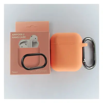 Jednobarevný obal s karabinou pro AirPods 1/2 Barva: Papaya