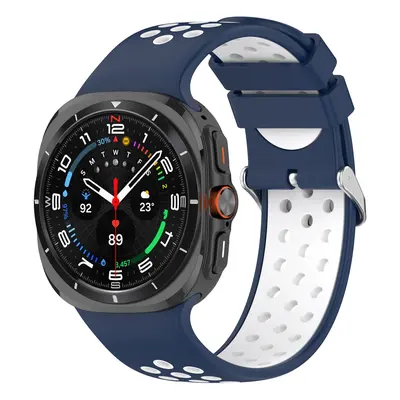 Dvojbarevný řemínek pro Samsung Galaxy Watch Ultra Barva: Tmavěmodro-Bílý