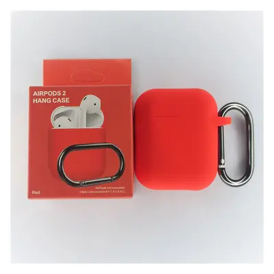 Jednobarevný obal s karabinou pro AirPods 1/2 Barva: Red