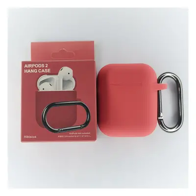 Jednobarevný obal s karabinou pro AirPods 1/2 Barva: Hibiscus