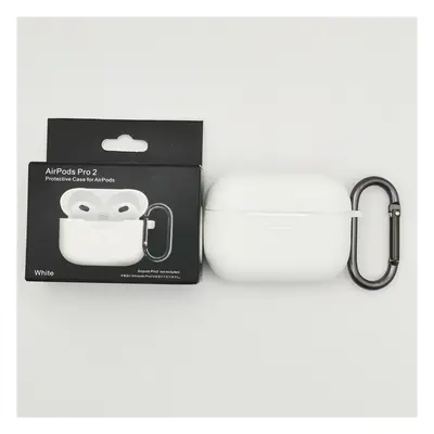 Jednobarevný obal s karabinou pro AirPods PRO / 2 PRO Barva: White