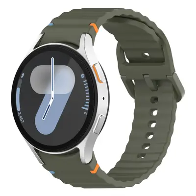 Vroubkovaný řemínek pro Samsung Galaxy Watch 4/5/6/7 Barva náramku: Armádně zelená