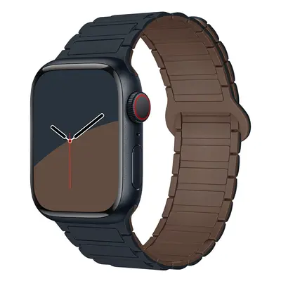 Dvojbarevný magnetický řemínek pro Apple Watch 38/40/41/42(S10)mm Barva: Tmavěmodro-hnědý