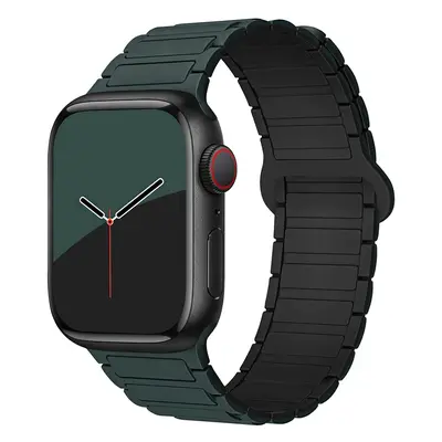 Dvojbarevný magnetický řemínek pro Apple Watch 38/40/41/42(S10)mm Barva: Tmavězeleno-černý