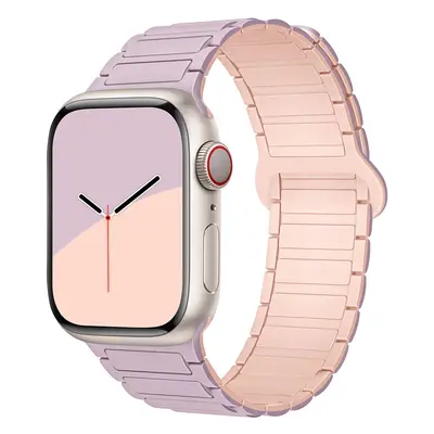 Dvojbarevný magnetický řemínek pro Apple Watch 38/40/41/42(S10)mm Barva: Fialovo-růžový