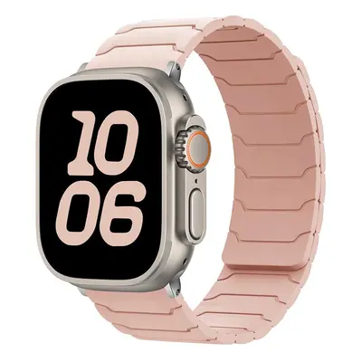 Silikonový magnetický řemínek pro Apple Watch 38/40/41/42(S10)mm Barva: Pískově růžový