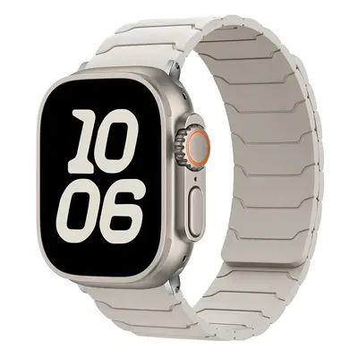 Silikonový magnetický řemínek pro Apple Watch 38/40/41/42(S10)mm Barva: Hvězdně bílý