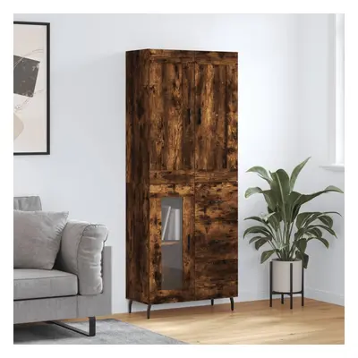 vidaXL Skříň highboard kouřový dub 69,5 x 34 x 180 cm kompozitní dřevo