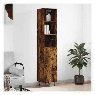 vidaXL Skříň highboard kouřový dub 34,5 x 34 x 180 cm kompozitní dřevo