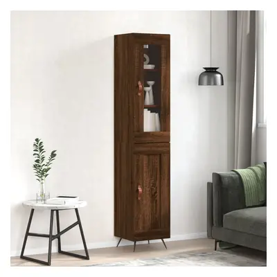 vidaXL Skříň highboard hnědý dub 34,5 x 34 x 180 cm kompozitní dřevo