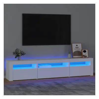 vidaXL TV skříňka s LED osvětlením bílá 195 x 35 x 40 cm