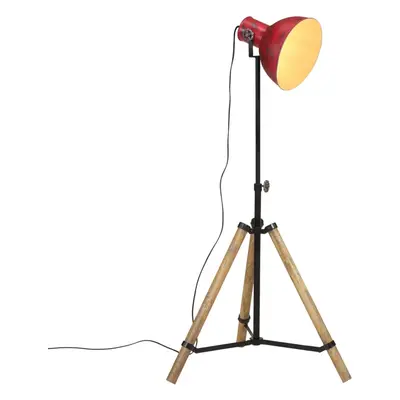 vidaXL Stojací lampa 25 W červená patina 75 x 75 x 90–150 cm E27