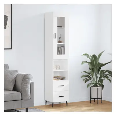 vidaXL Skříň highboard bílá 34,5 x 34 x 180 cm kompozitní dřevo