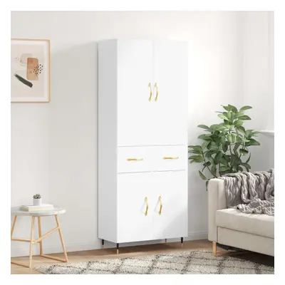 vidaXL Skříň highboard bílá 69,5 x 34 x 180 cm kompozitní dřevo