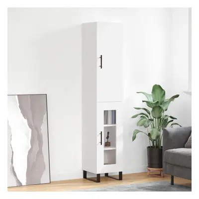 vidaXL Skříň highboard bílá 34,5 x 34 x 180 cm kompozitní dřevo