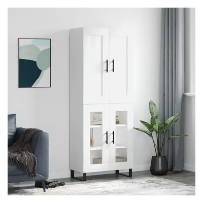 vidaXL Skříň highboard bílá 69,5 x 34 x 180 cm kompozitní dřevo