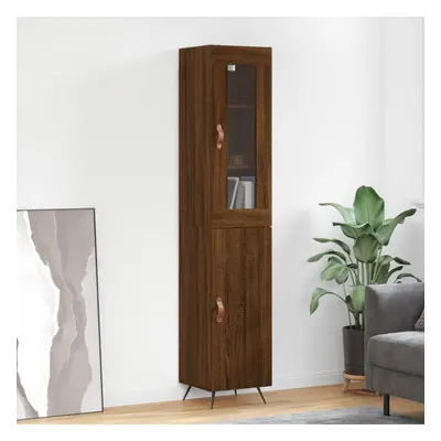 vidaXL Skříň highboard hnědý dub 34,5 x 34 x 180 cm kompozitní dřevo