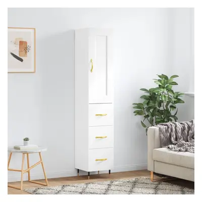 vidaXL Skříň highboard bílá 34,5 x 34 x 180 cm kompozitní dřevo