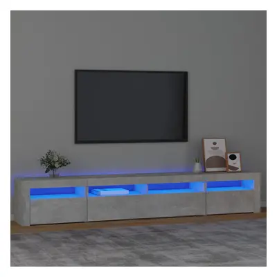 vidaXL TV skříňka s LED osvětlením betonově šedá 240x35x40 cm