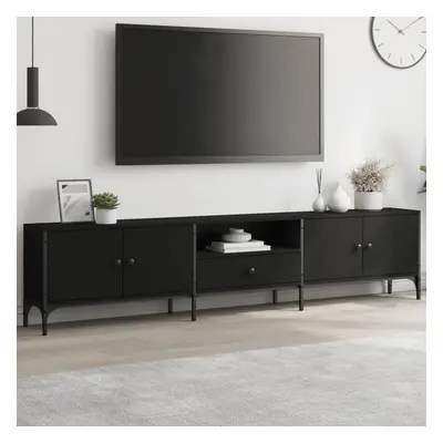 vidaXL TV skříňka černá 200 x 25 x 44 cm kompozitní dřevo