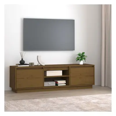 vidaXL TV skříňka medově hnědá 140 x 35 x 40 cm masivní borové dřevo