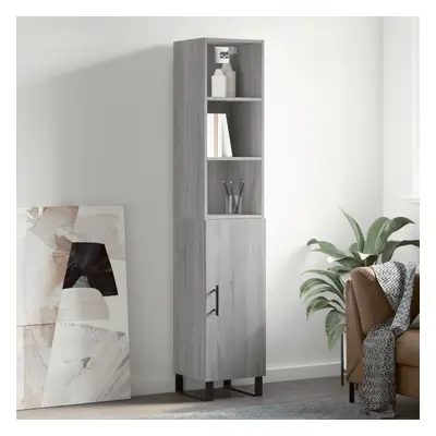 vidaXL Skříň highboard šedá sonoma 34,5 x 34 x 180 cm kompozitní dřevo