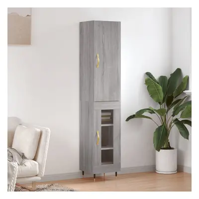 vidaXL Skříň highboard šedá sonoma 34,5 x 34 x 180 cm kompozitní dřevo