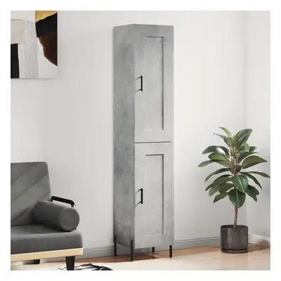 vidaXL Skříň highboard betonově šedá 34,5x34x180 cm kompozitní dřevo