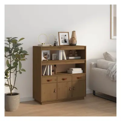 vidaXL Skříň highboard medově hnědá 100x40x108,5 cm masivní borovice